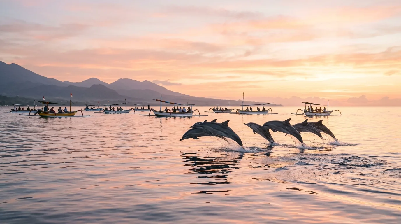 Lovina Beach dolphin watching at sunrise